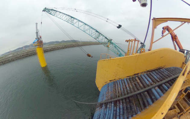 北九州市沖浮体式洋上風力実証試験に係るケーブル布設工事